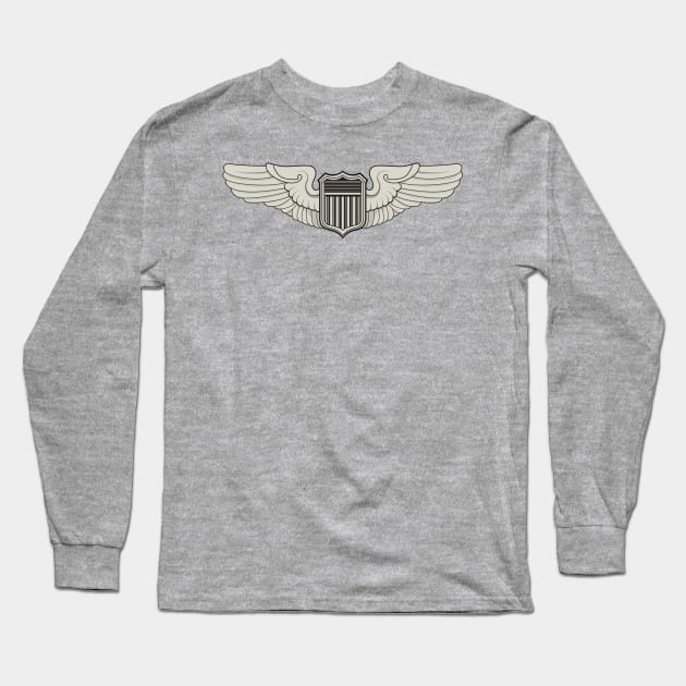 Air Force Pilot Wings Long Sleeve T-Shirt by Sticker Steve